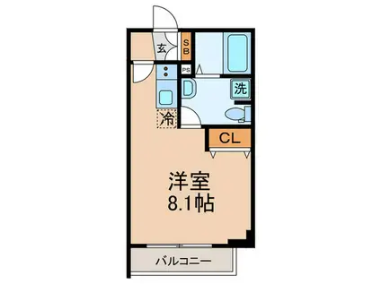 CREAL PREMIER目黒(ワンルーム/2階)の間取り写真