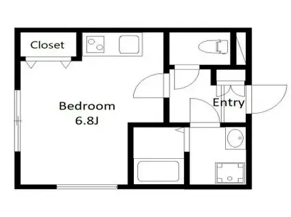 BLUEPALETTE赤羽弁天通(1K/3階)の間取り写真