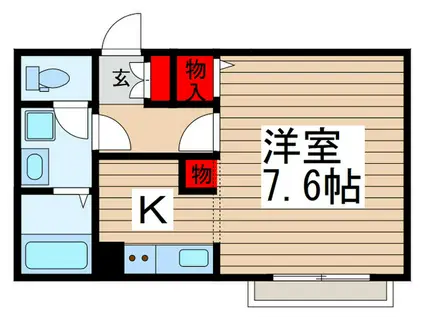 KEIYO HILLS(1K/2階)の間取り写真