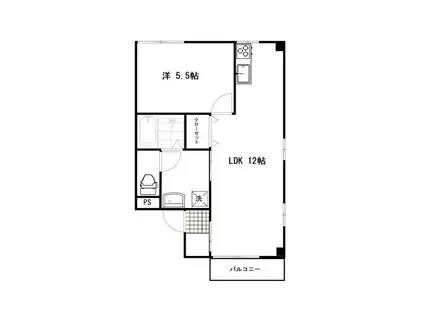 メゾンサンクプレ(1LDK/1階)の間取り写真
