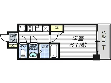 ファステート難波ミライズ(1K/12階)の間取り写真