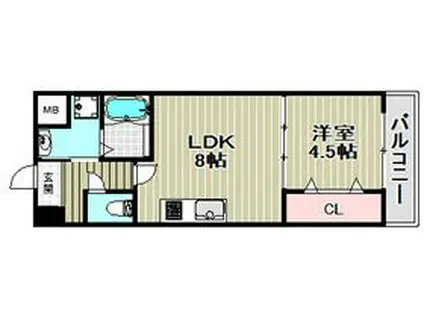 INAKビルII(1LDK/2階)の間取り写真