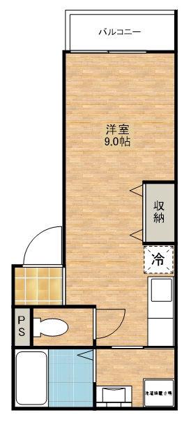 RAFFINE(ワンルーム/1階)の間取り写真