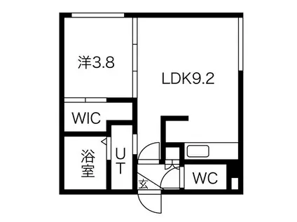 NEUES(1LDK/1階)の間取り写真