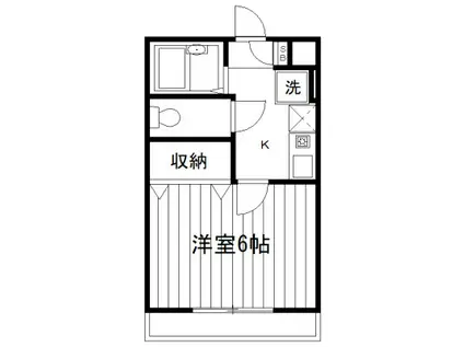 メゾン沖田(1K/3階)の間取り写真