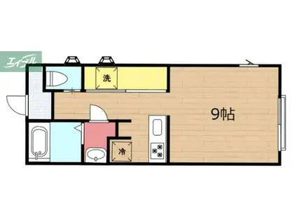 メゾン佛蘭西C(ワンルーム/1階)の間取り写真