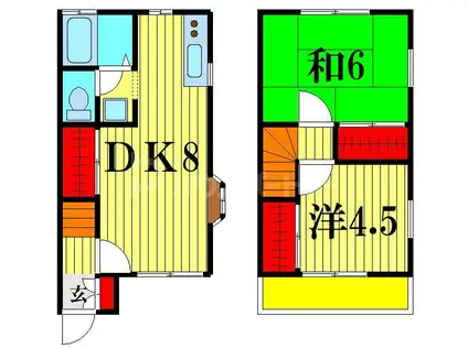 KE6番館(2LDK/1階)の間取り写真