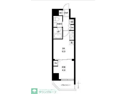 アーバンパーク日暮里II(1DK/2階)の間取り写真