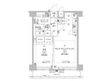 セジョリ墨田イーストIII(1LDK/9階)の間取り写真