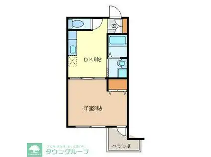 ボヌールC棟 913717(1DK/3階)の間取り写真