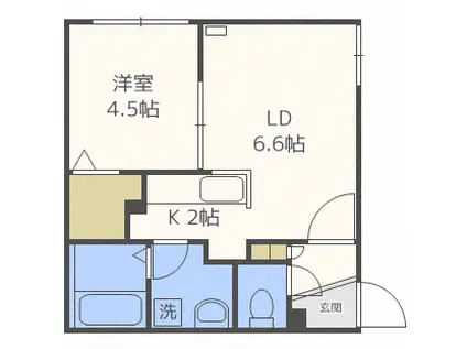 サイサリス本郷通(1LDK/4階)の間取り写真