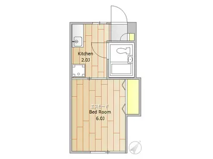 サニーハウス(1K/1階)の間取り写真