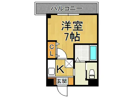 AILE武庫之荘2(1K/2階)の間取り写真