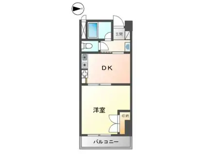 マンション山本 弐番館(1DK/5階)の間取り写真