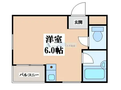 ファニーフェイス7(ワンルーム/2階)の間取り写真