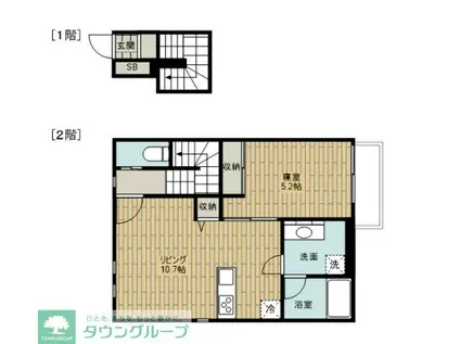 オルキデ蘆花公園 弐番館(1LDK/2階)の間取り写真