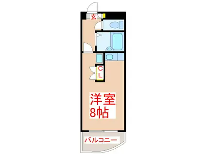 プレジデント柳町(ワンルーム/5階)の間取り写真