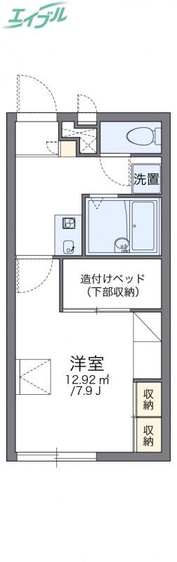 レオパレスAYUNA(1K/2階)の間取り写真