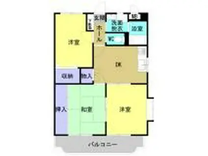 アプランドルIII(3DK/4階)の間取り写真