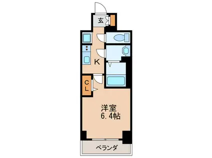 プレサンス広小路通葵(1K/15階)の間取り写真