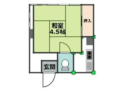 誠ビル(1K/3階)の間取り写真