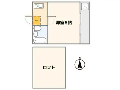 シティパレス石神井台I(1K/1階)の間取り写真