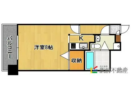 エステートモア天神WHARF(1K/7階)の間取り写真