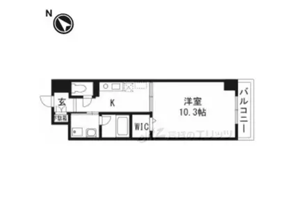 ニューサンライズ南春日丘(1K/1階)の間取り写真