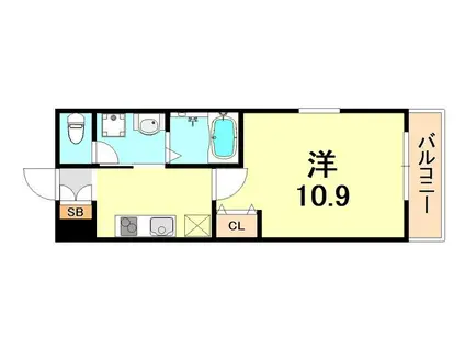 エスライズ新神戸(1K/11階)の間取り写真