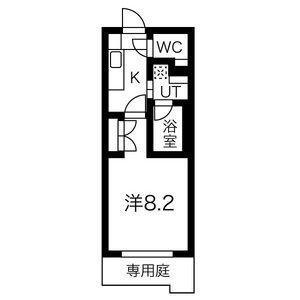 ソフィア本山(1K/1階)の間取り写真