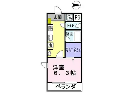 アプライズ 1F(1K/1階)の間取り写真