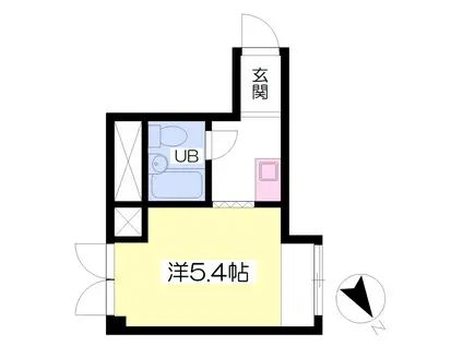 レジオン五橋(ワンルーム/3階)の間取り写真