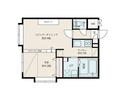 ルナレガーロ(1LDK/2階)の間取り写真