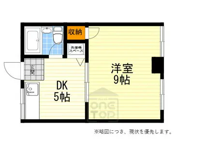 メゾン豊津(1DK/3階)の間取り写真