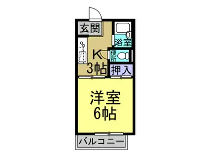 セフィラ C棟(1K/2階)の間取り写真