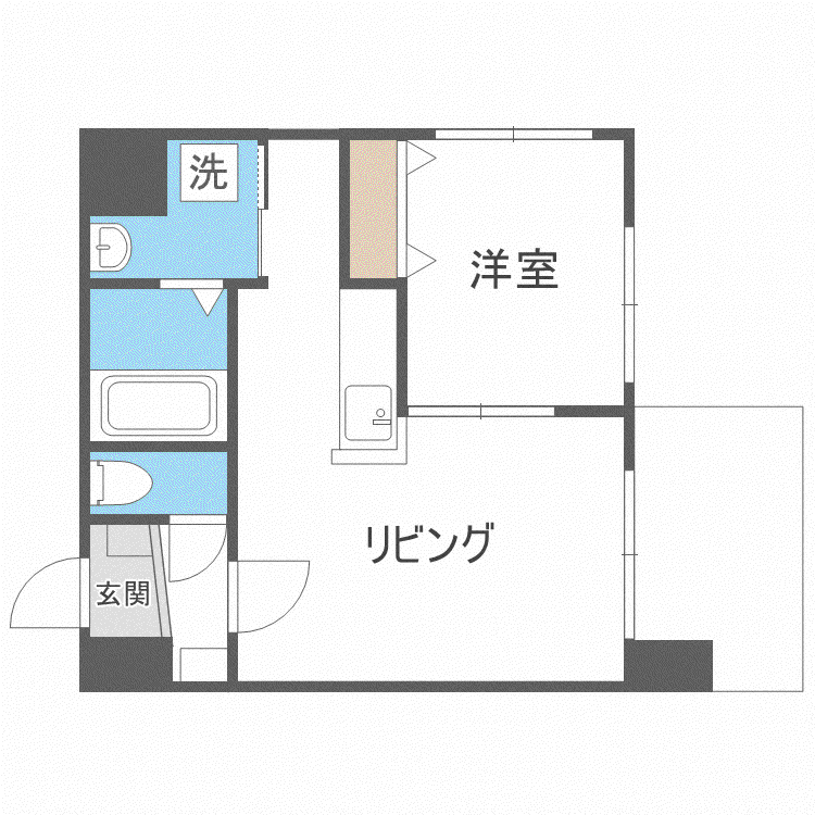 モルティーニ表参道(1LDK/3階)の間取り写真