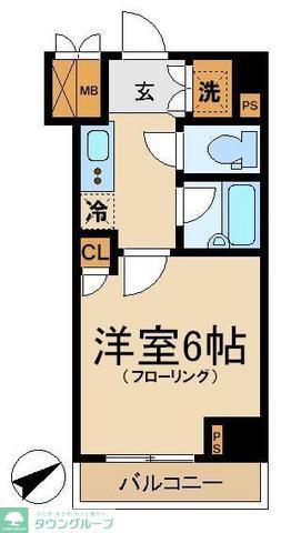 ルーブル中村橋弐番館(1K/5階)の間取り写真