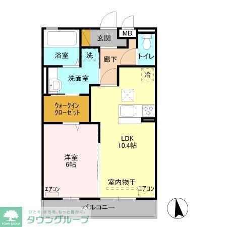 秩父鉄道 熊谷駅 徒歩24分 3階建 築12年(1LDK/1階)の間取り写真
