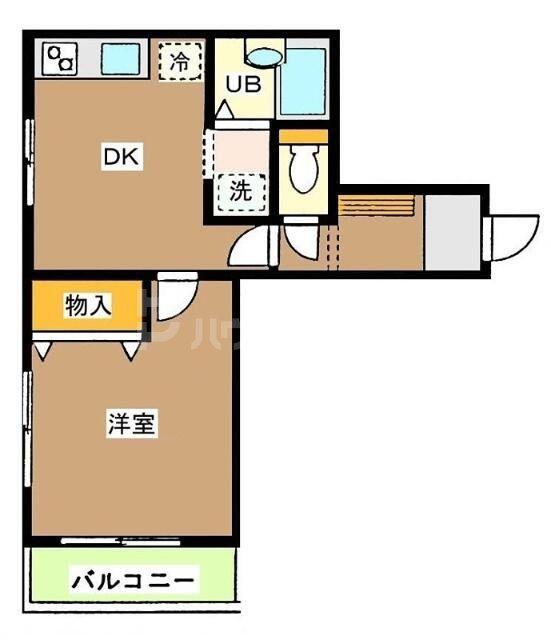 フォレスト イン コテージ(1DK/1階)の間取り写真
