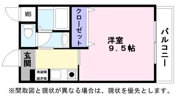 ヴァヤーシェ(1K/3階)の間取り写真
