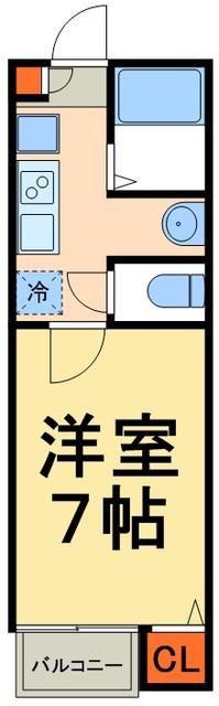 VILLA並木(1K/1階)の間取り写真