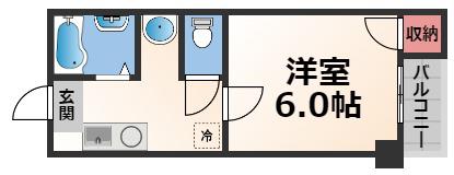 ハイムリップルPARTII(1K/1階)の間取り写真