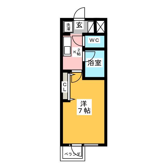 メゾン田倉(1K/3階)の間取り写真