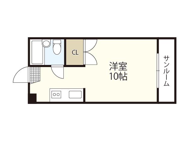 LOFT24(ワンルーム/2階)の間取り写真