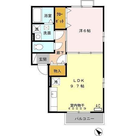 ゴールデンタウン岡崎(3DK/3階)の間取り写真