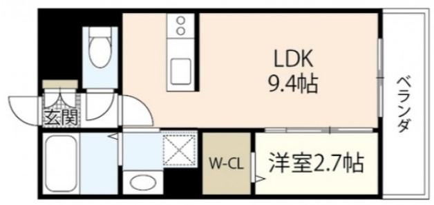 PAX.BLD(1LDK/3階)の間取り写真