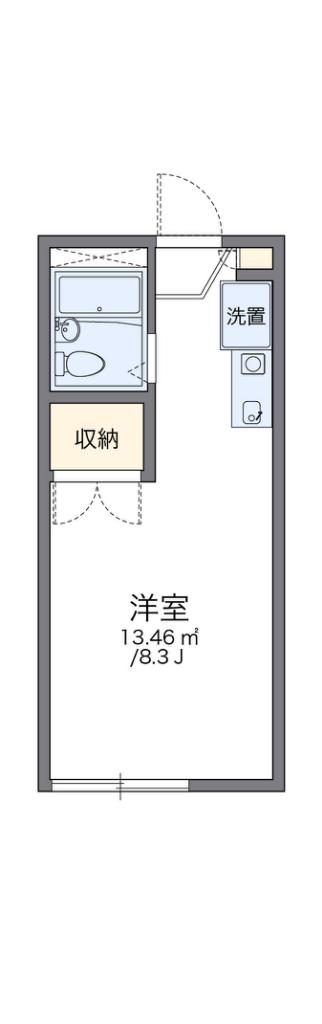 レオパレス池田下I(1K/1階)の間取り写真