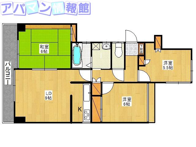 クラール・エクメーネ堀(3LDK/3階)の間取り写真