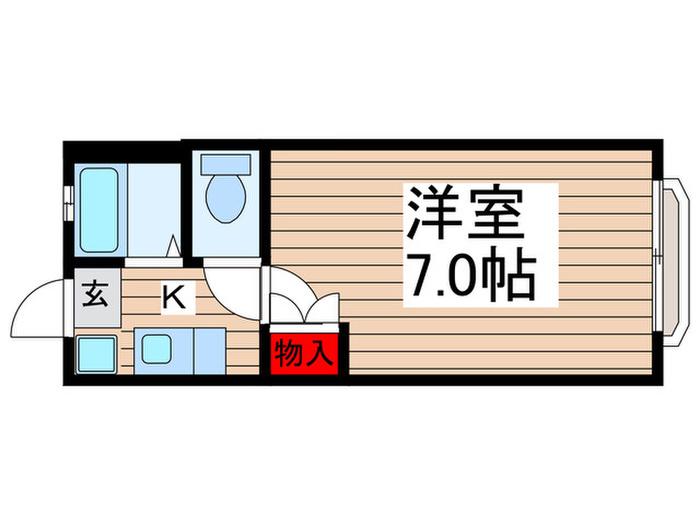 PIGLET(1K/2階)の間取り写真