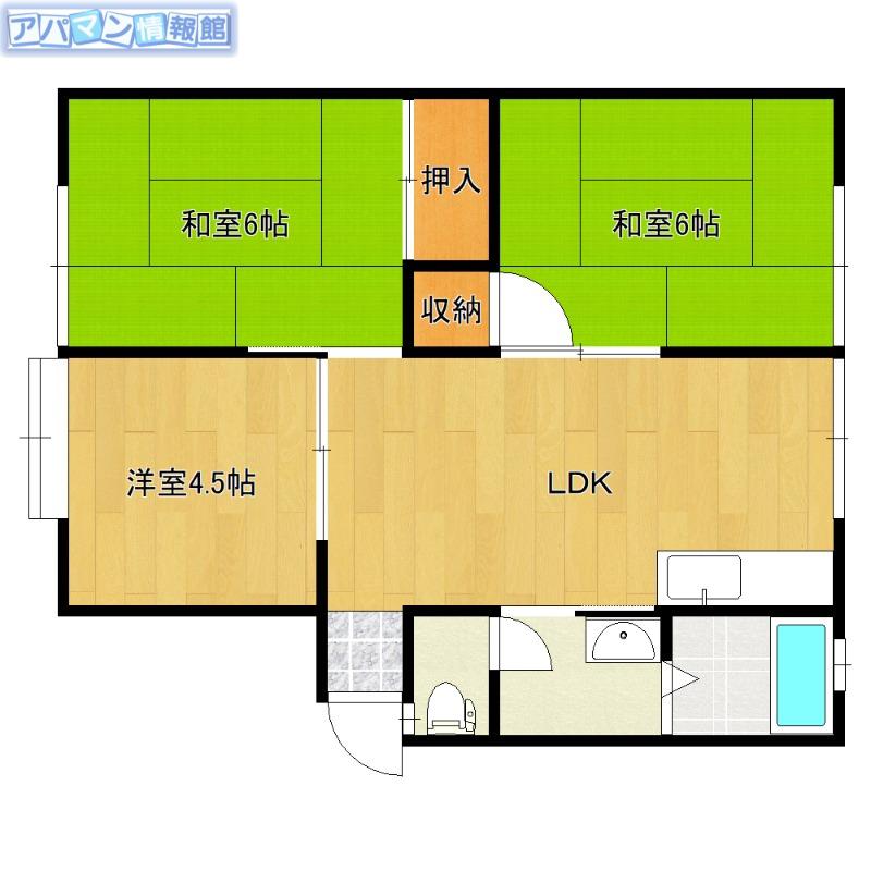 ハイツ寺尾台(3DK/1階)の間取り写真